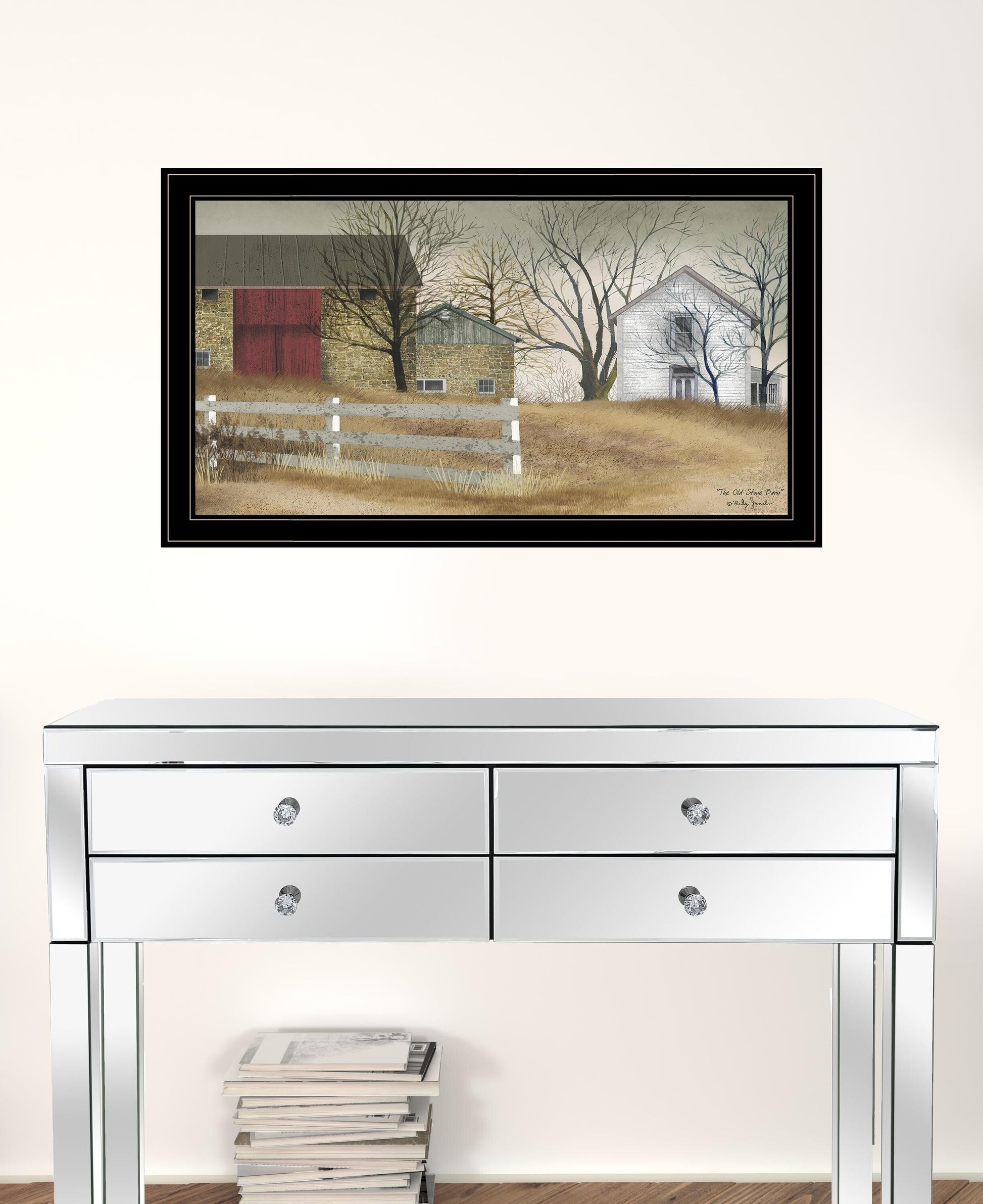 The Old Stone Barn 4 Black Framed Print Wall Art