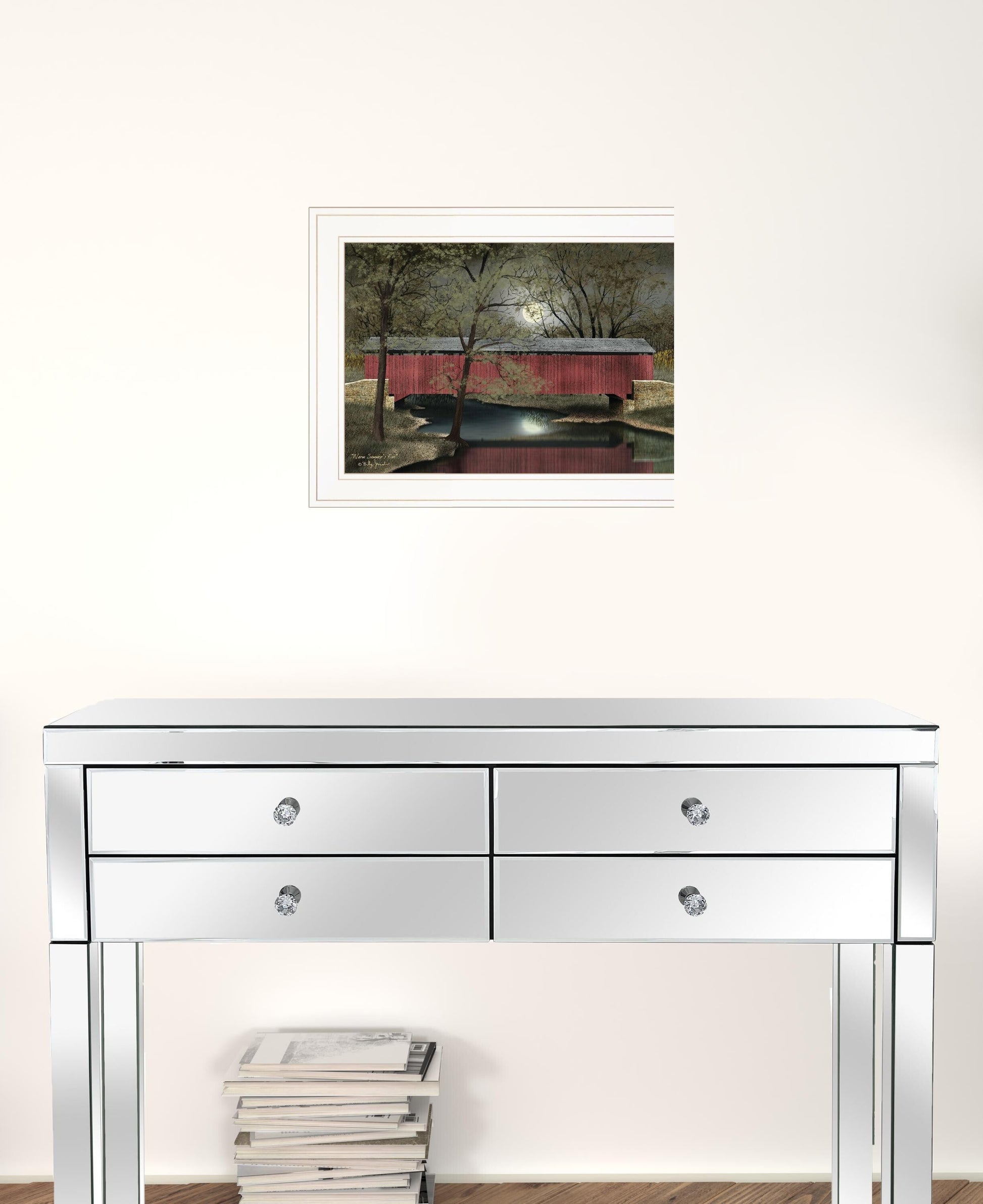 Warm Summers Eve 1 White Framed Print Wall Art