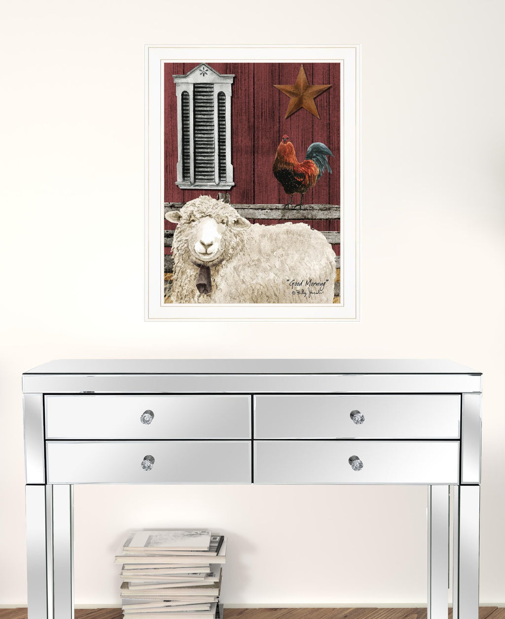 Good Morning 3 White Framed Print Wall Art