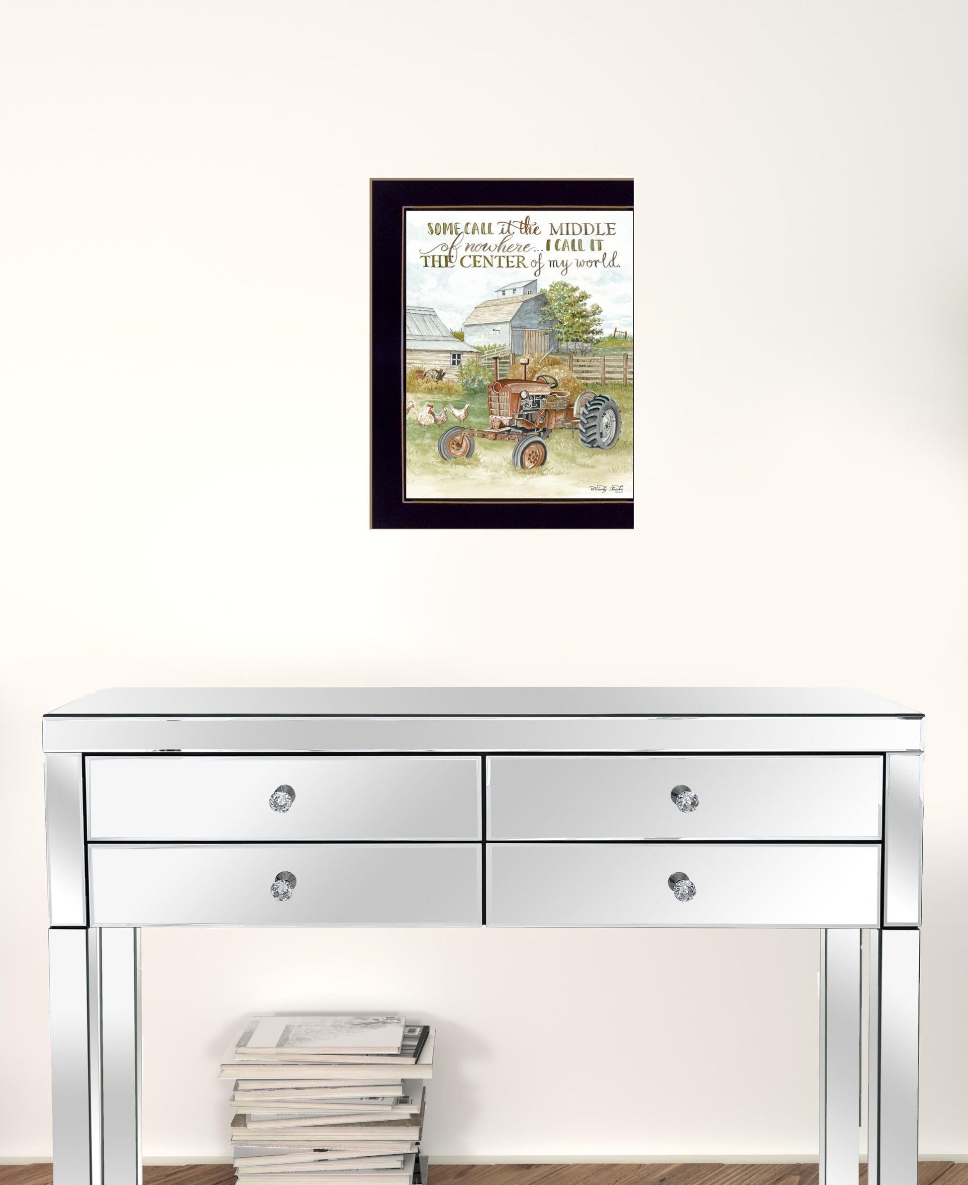 Center of My World Black Framed Print Wall Art