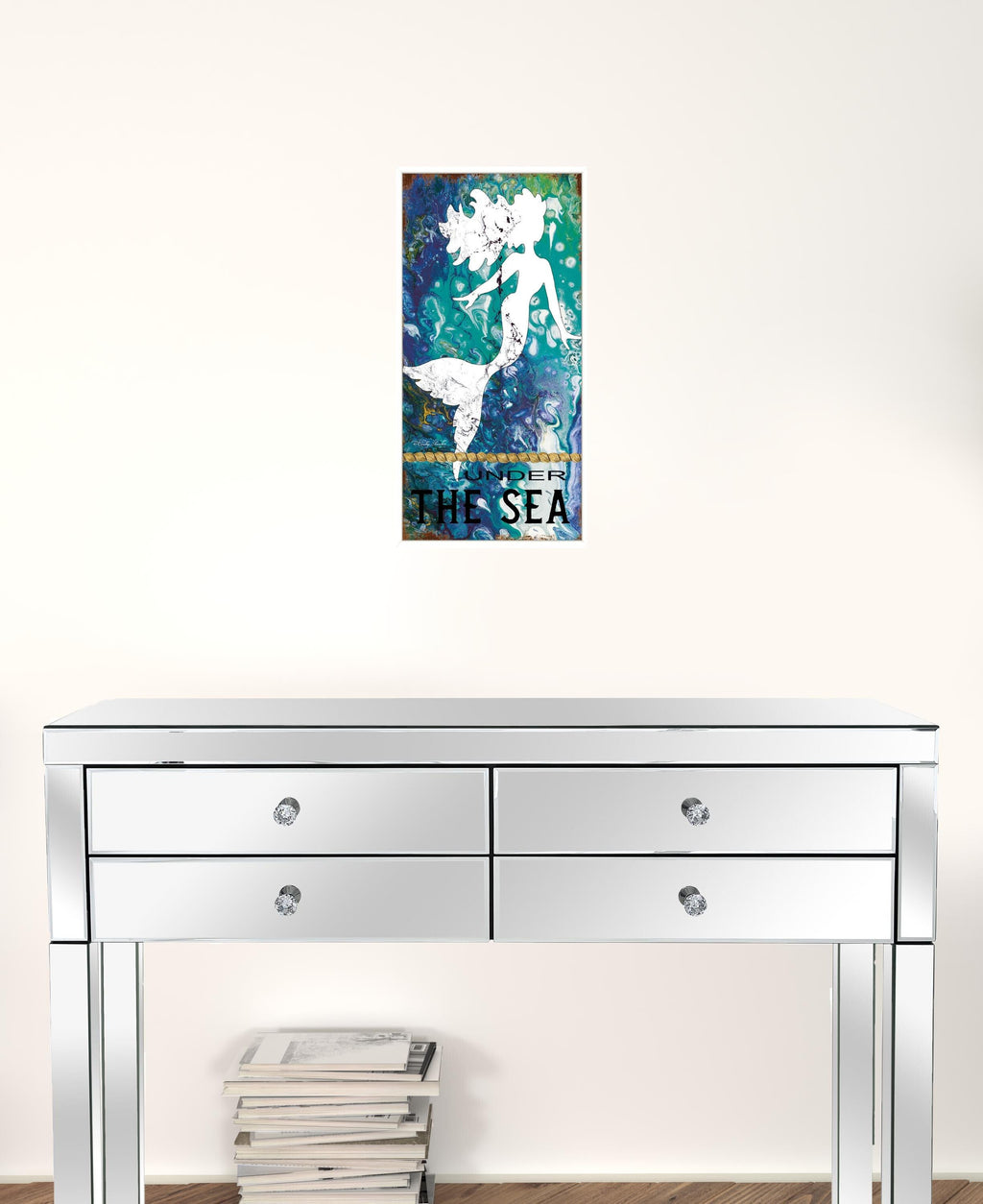 Set Of Two Under The Sea 1 White Framed Print Wall Art