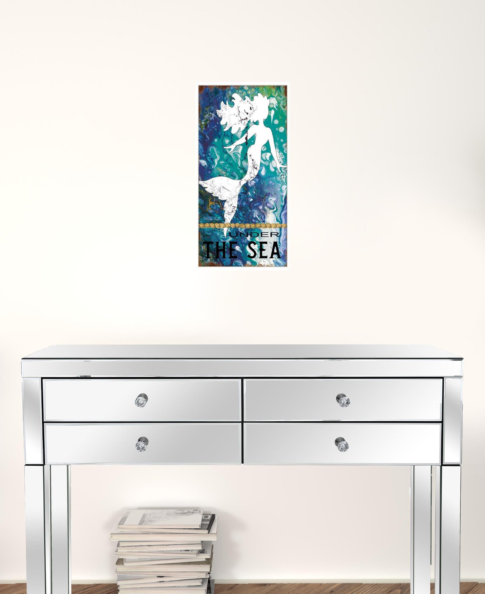 Set Of Two Under The Sea 1 White Framed Print Wall Art