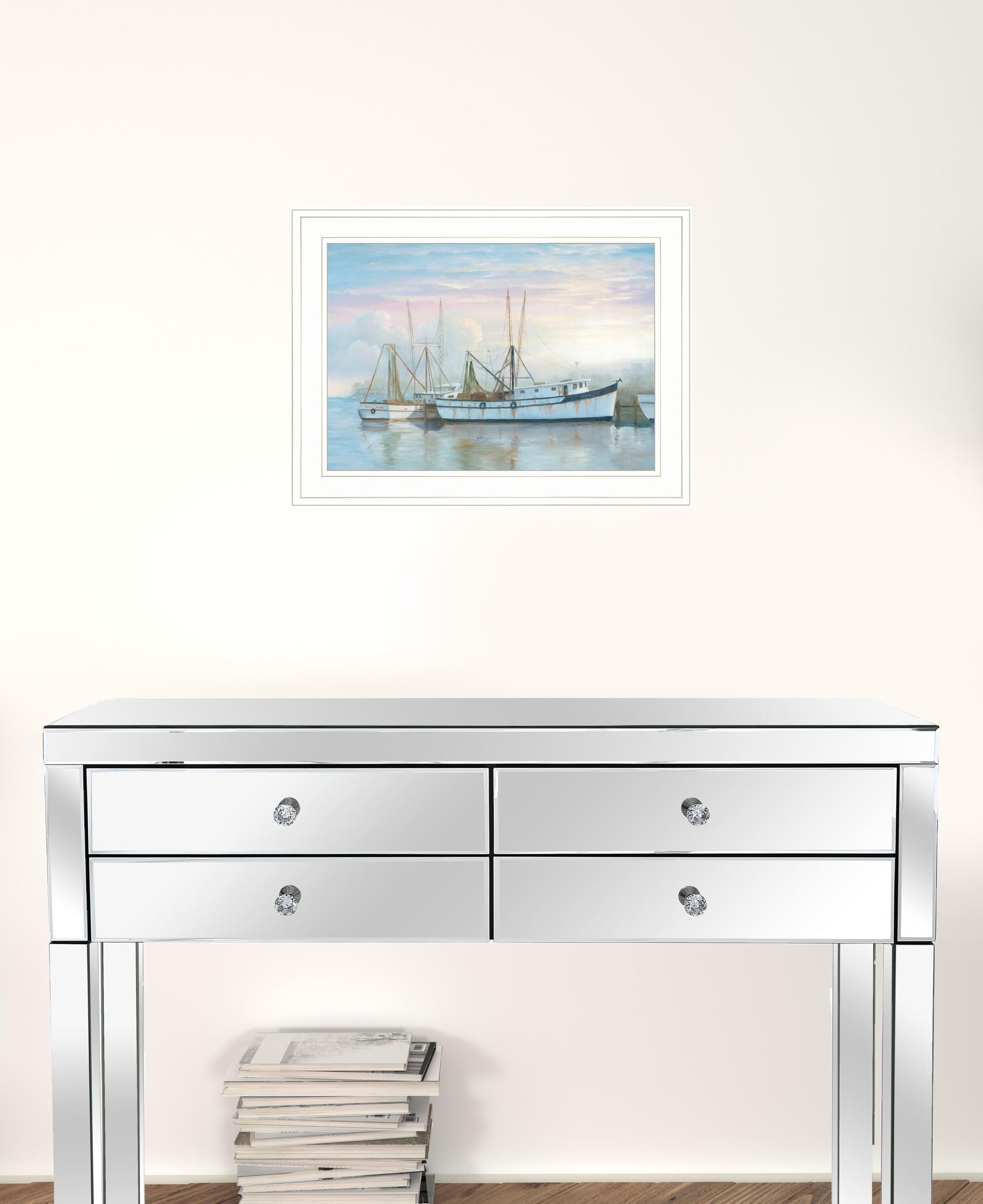 North Star at Rest 1 White Framed Print Wall Art