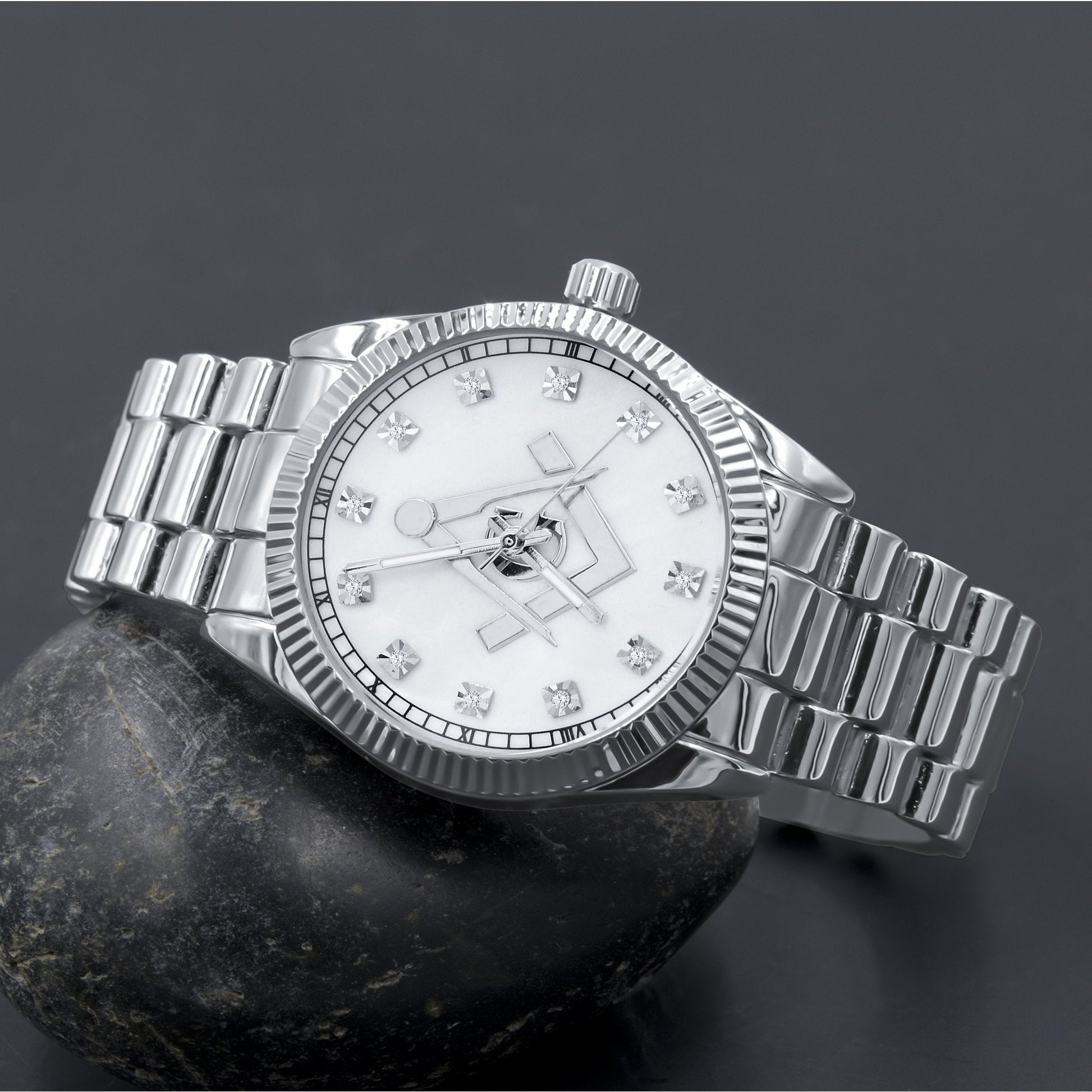 40MM Hip Hop Iced Out Stainless Steel CZ Watch Luxury