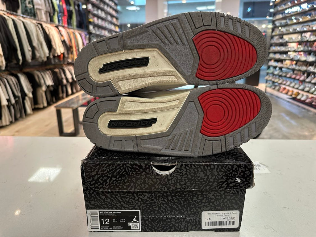 PRE OWNED Jordan 3 Retro Cement Grey