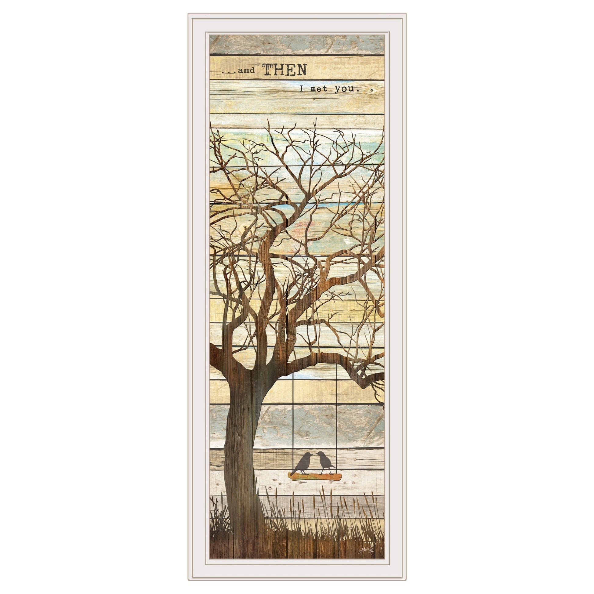 And Then I Met You 2 White Framed Print Wall Art