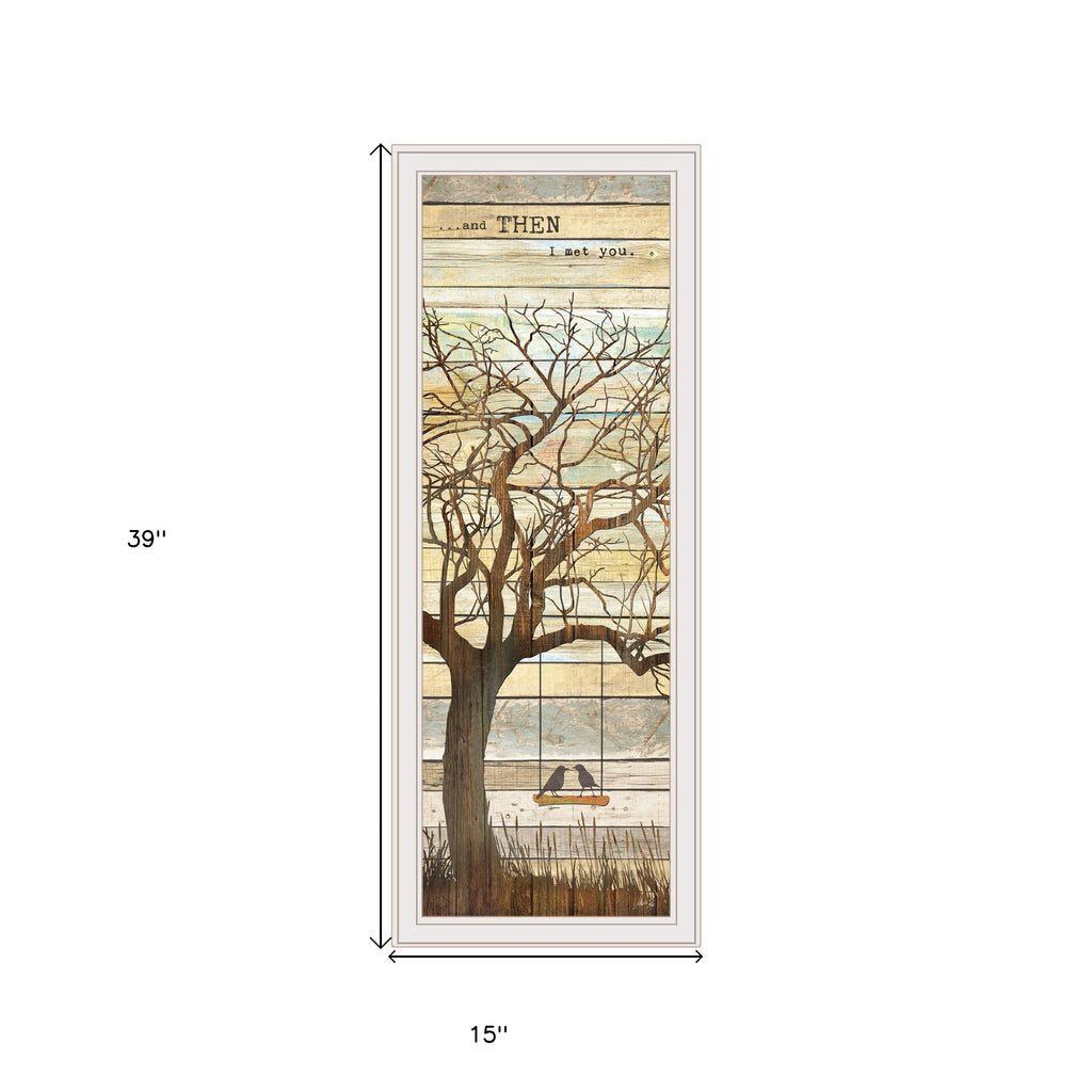 And Then I Met You 2 White Framed Print Wall Art