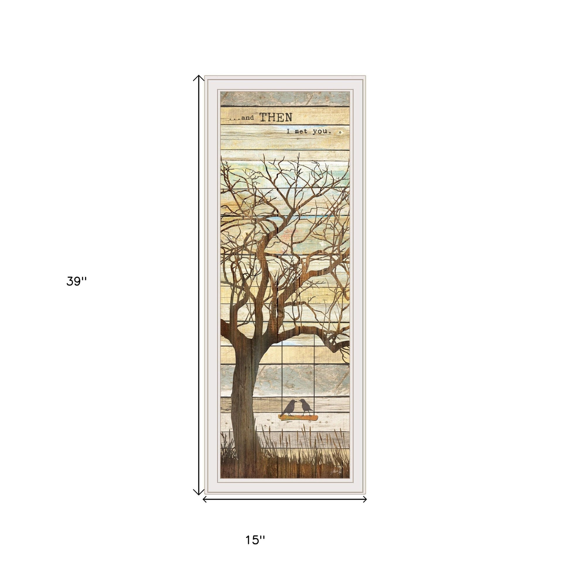 And Then I Met You 2 White Framed Print Wall Art