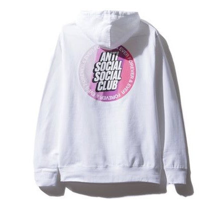 Anti Social Social Club Forever and Ever Circle Logo White Hoodie