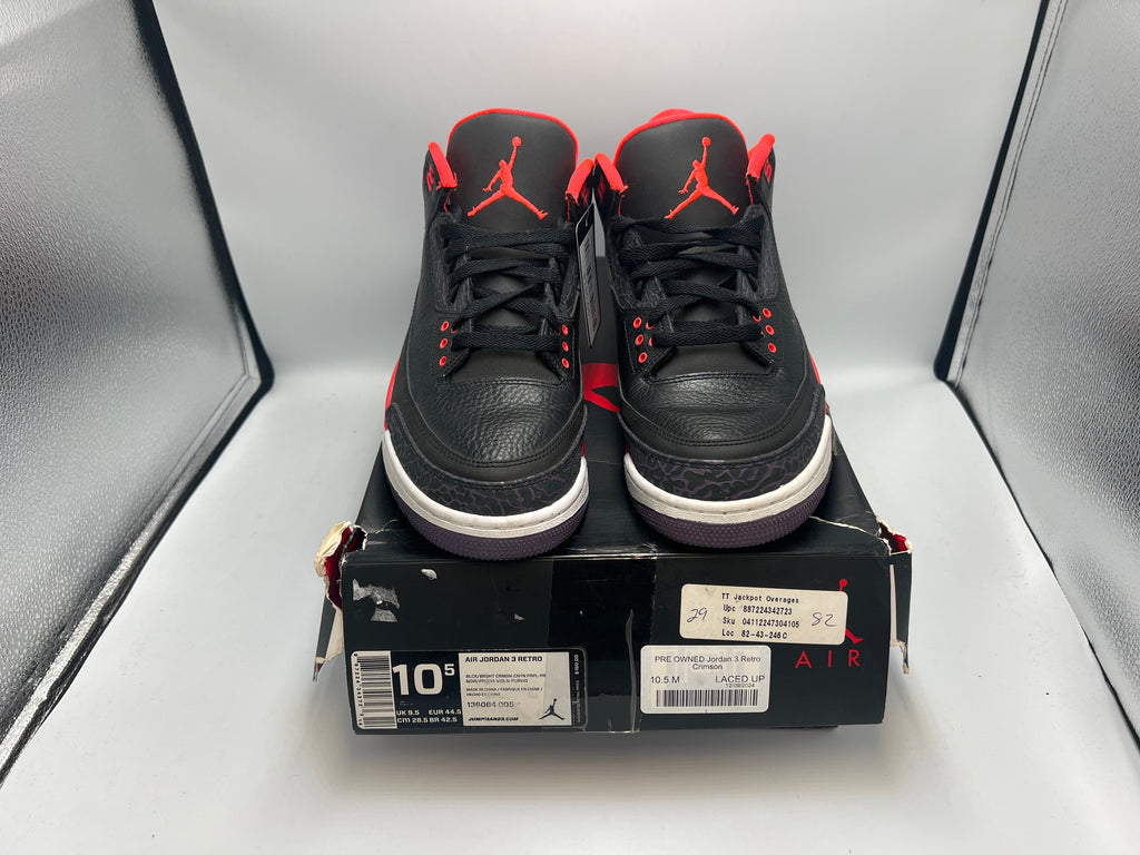 PRE OWNED Jordan 3 Retro Crimson