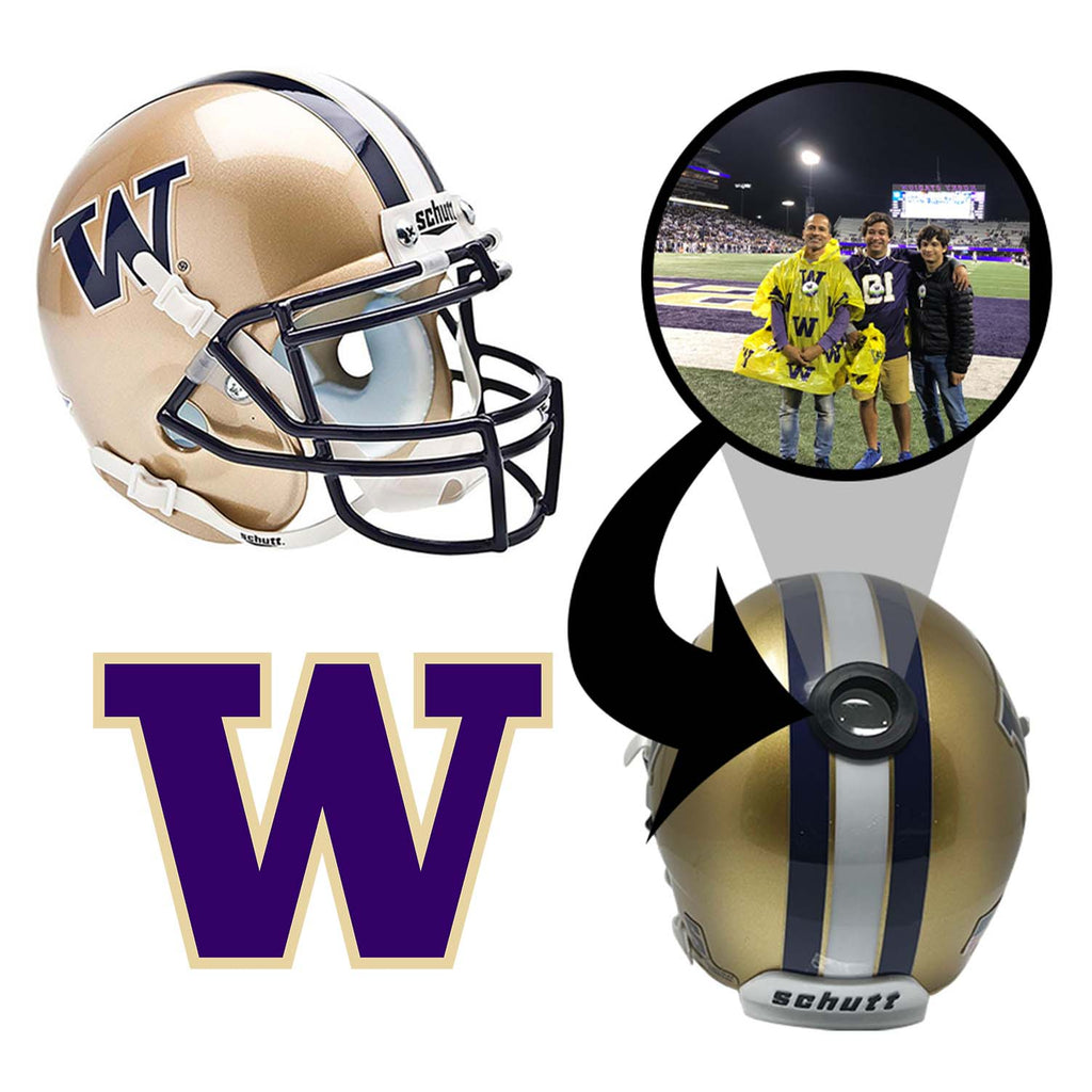 Washington Huskies College Football Collectible Mini Helmet - Picture Inside - FANZ Collectibles