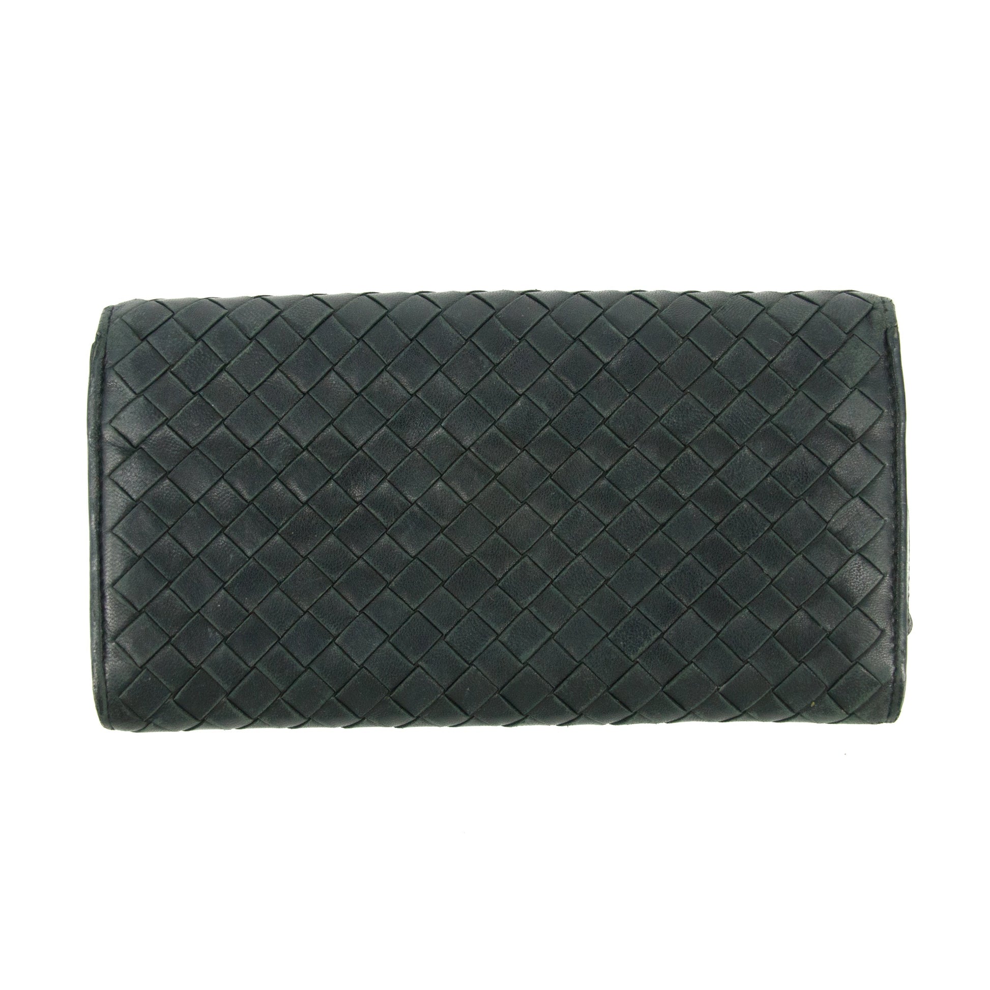 Bottega Veneta Intrecciato Black Long Wallet #4615
