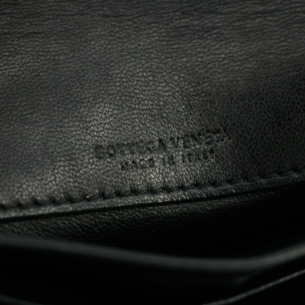 Bottega Veneta Intrecciato Black Long Wallet #4615