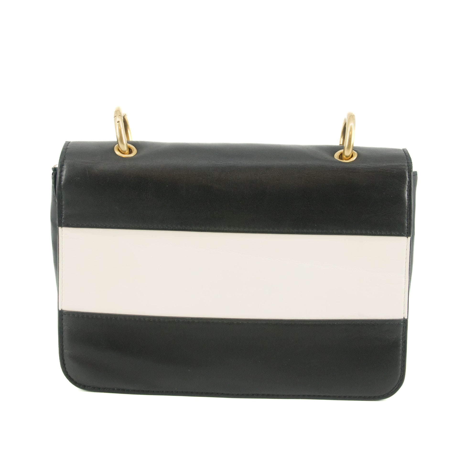 Gucci Black x Ivory Queen Margaret Leather Shoulder Bag #4622