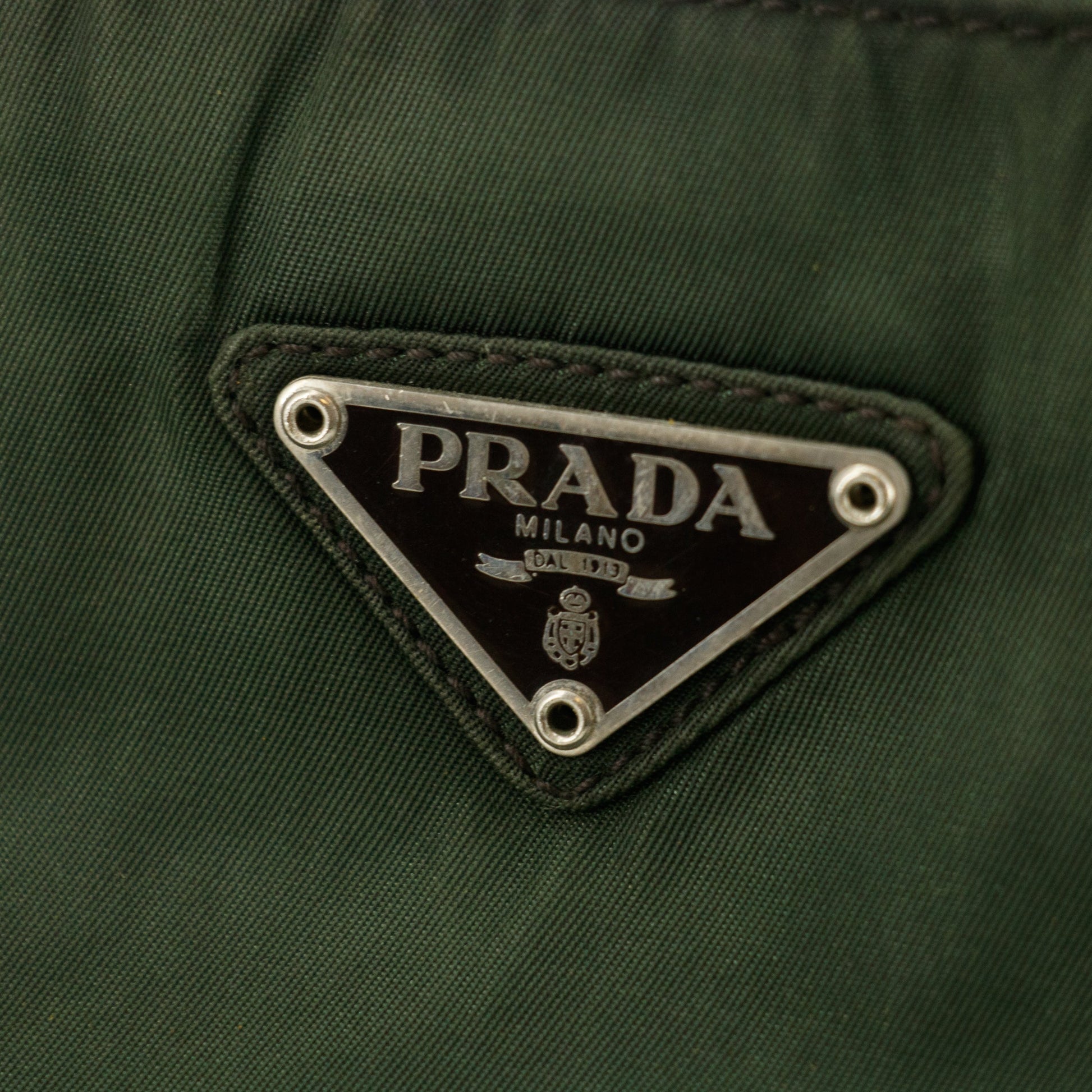 Prada Khaki Tessuto Nylon Tote Bag #4624