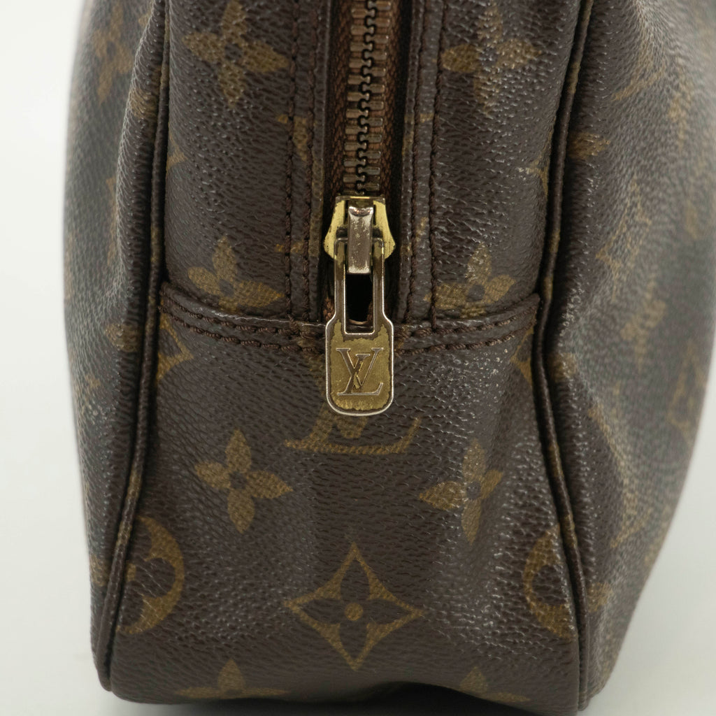 Louis Vuitton Monogram Canvas Trousse Toilette 28 Brown Pouch #4628