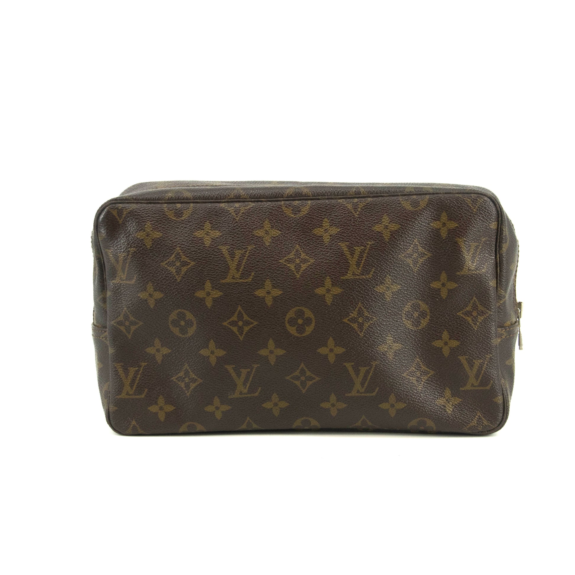 Louis Vuitton Monogram Canvas Trousse Toilette 28 Brown Pouch #4629