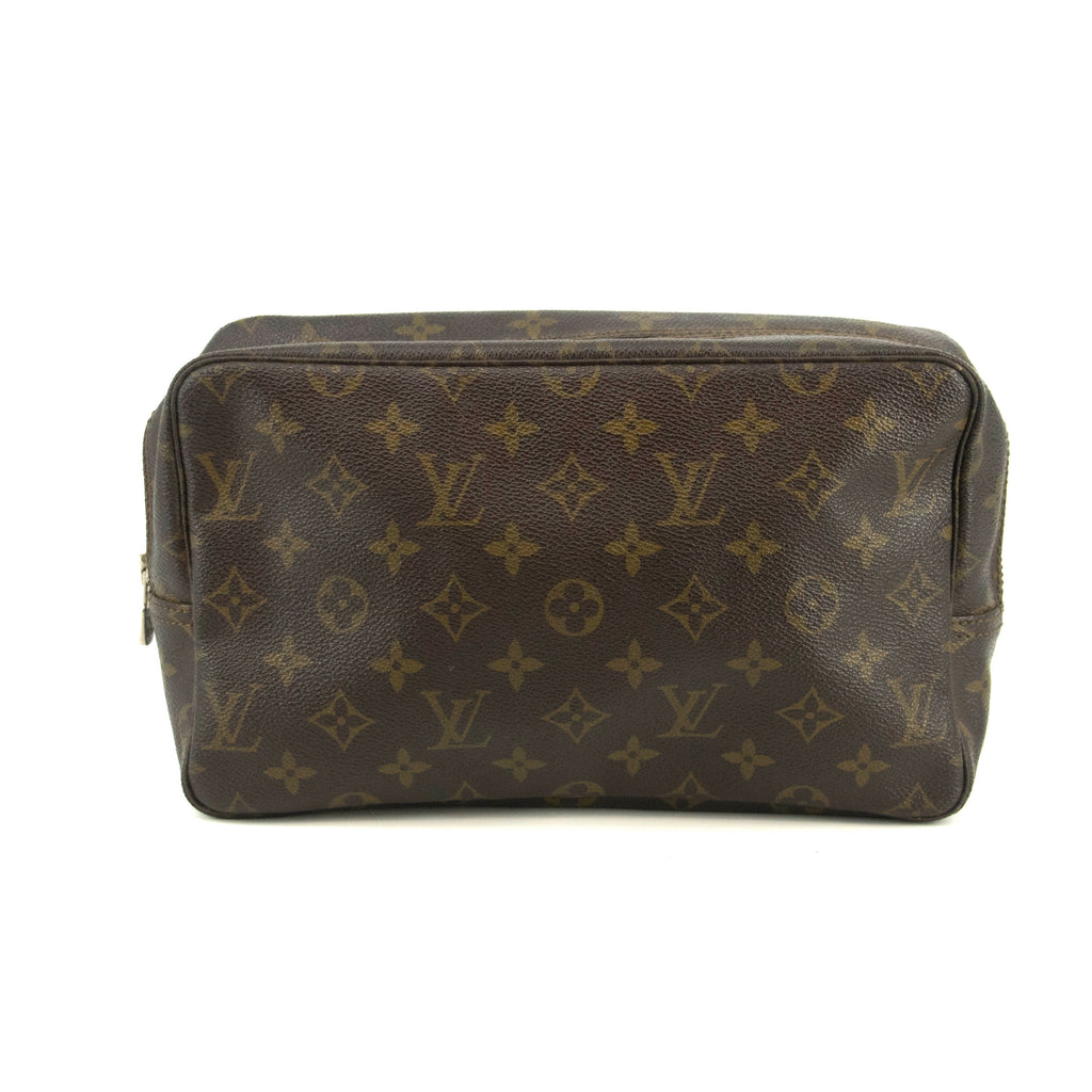 Louis Vuitton Monogram Canvas Trousse Toilette 28 Brown Pouch #4629