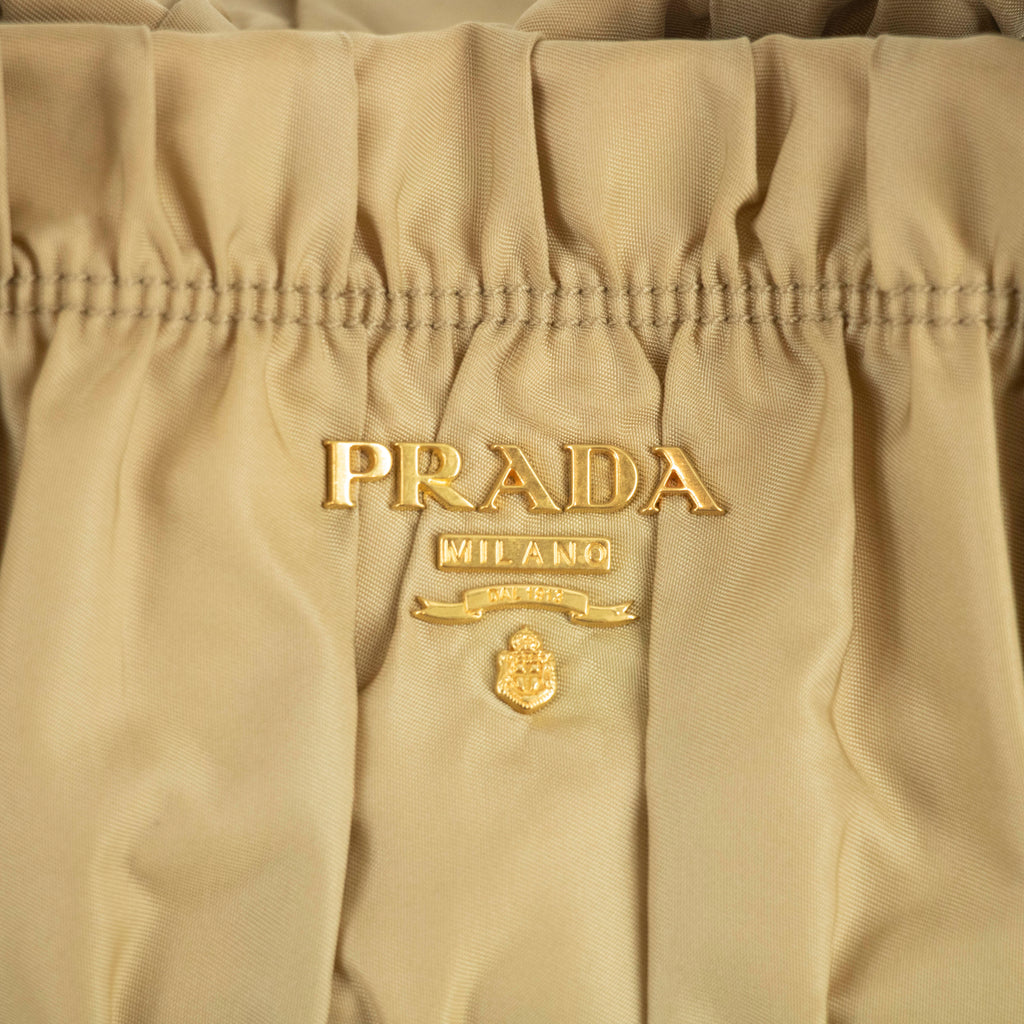 Prada Nylon Tessuto Beige Gaufre 2Way Shoulder Bag Beige #4674