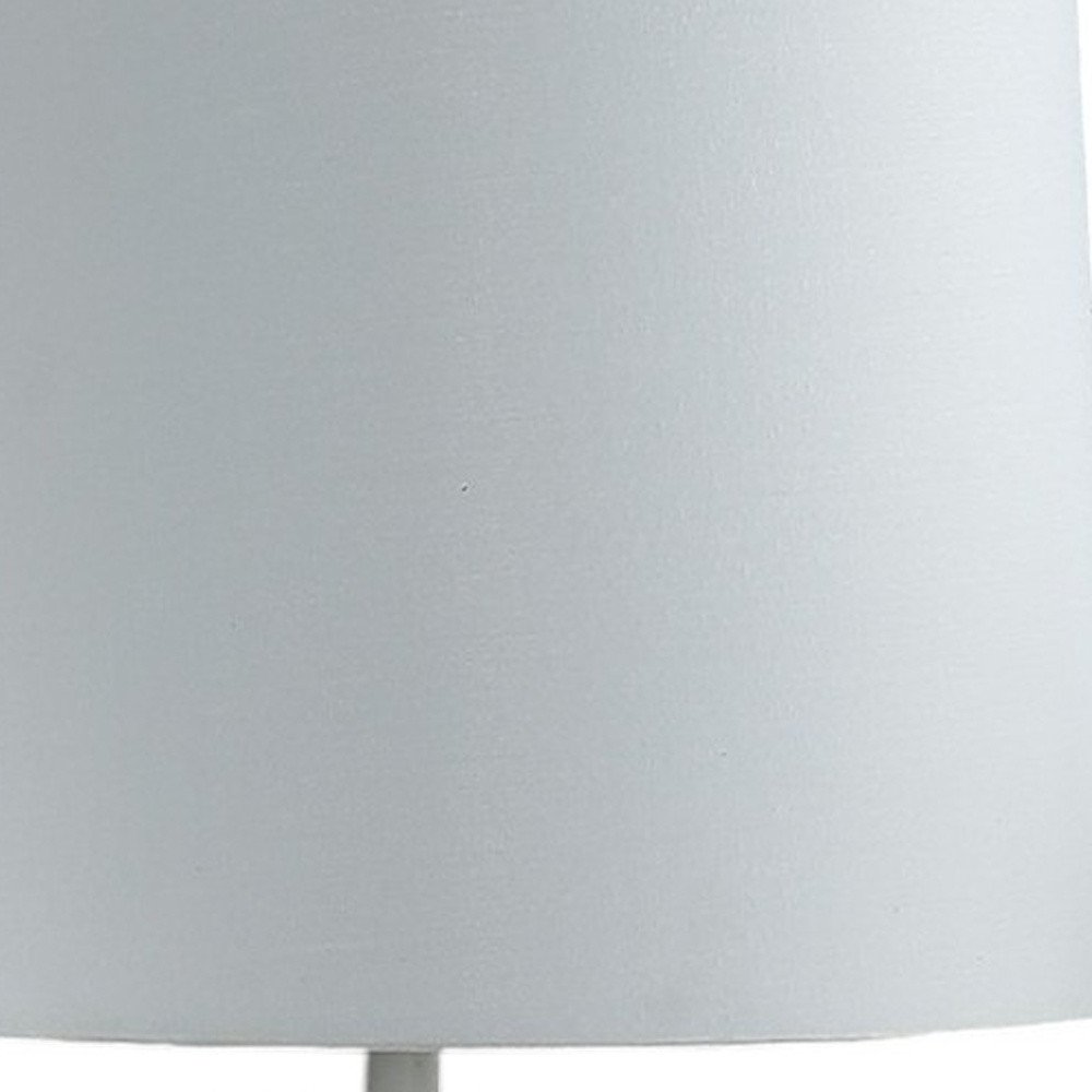 17" White Pineapple Table Lamp With White Empire Shade
