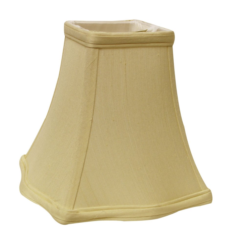 Antiqued White Monay Shantung Silk Square Lamp Shade