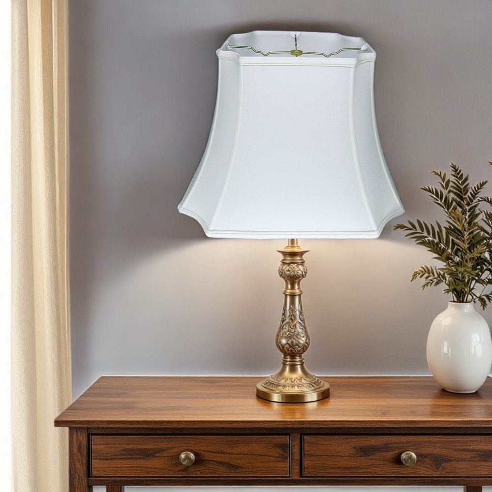 Snow Shantung Silk Lamp Shade