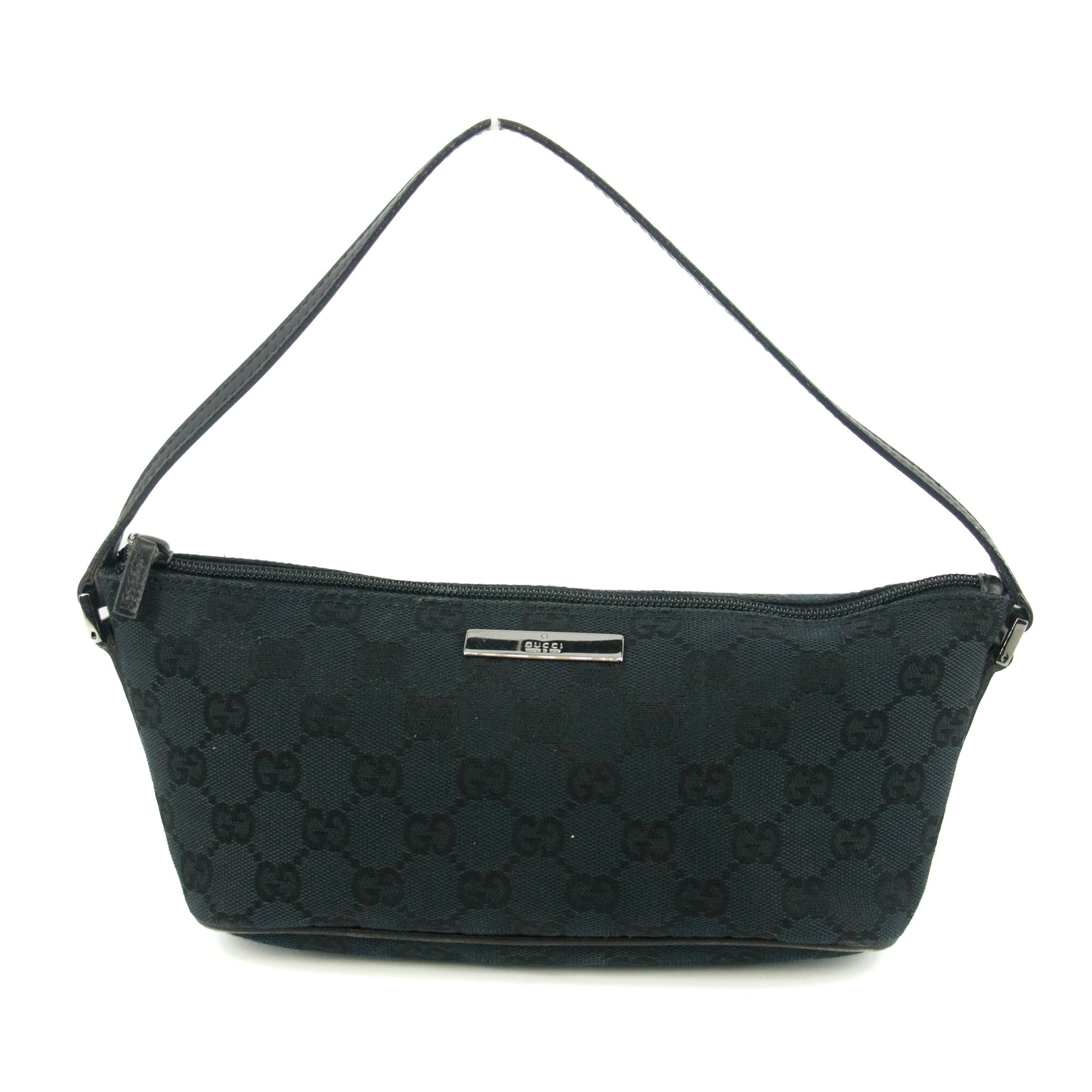 Gucci GG Canvas Black Boat Pochette Bag #4696