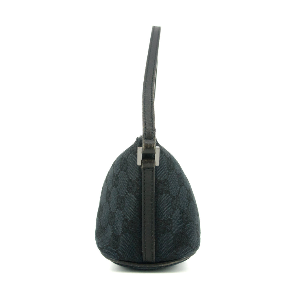Gucci GG Canvas Black Boat Pochette Bag #4696