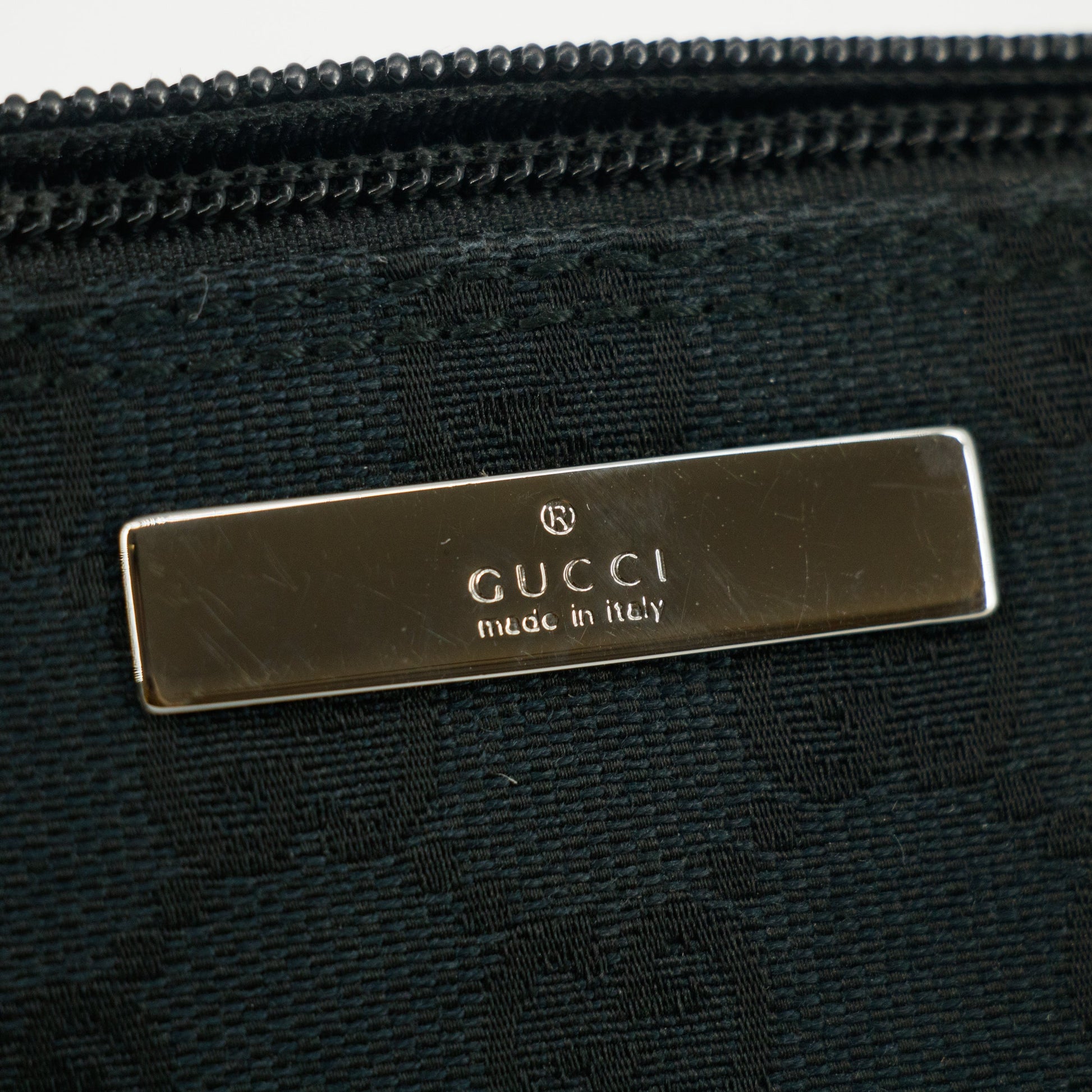 Gucci GG Canvas Black Boat Pochette Bag #4696