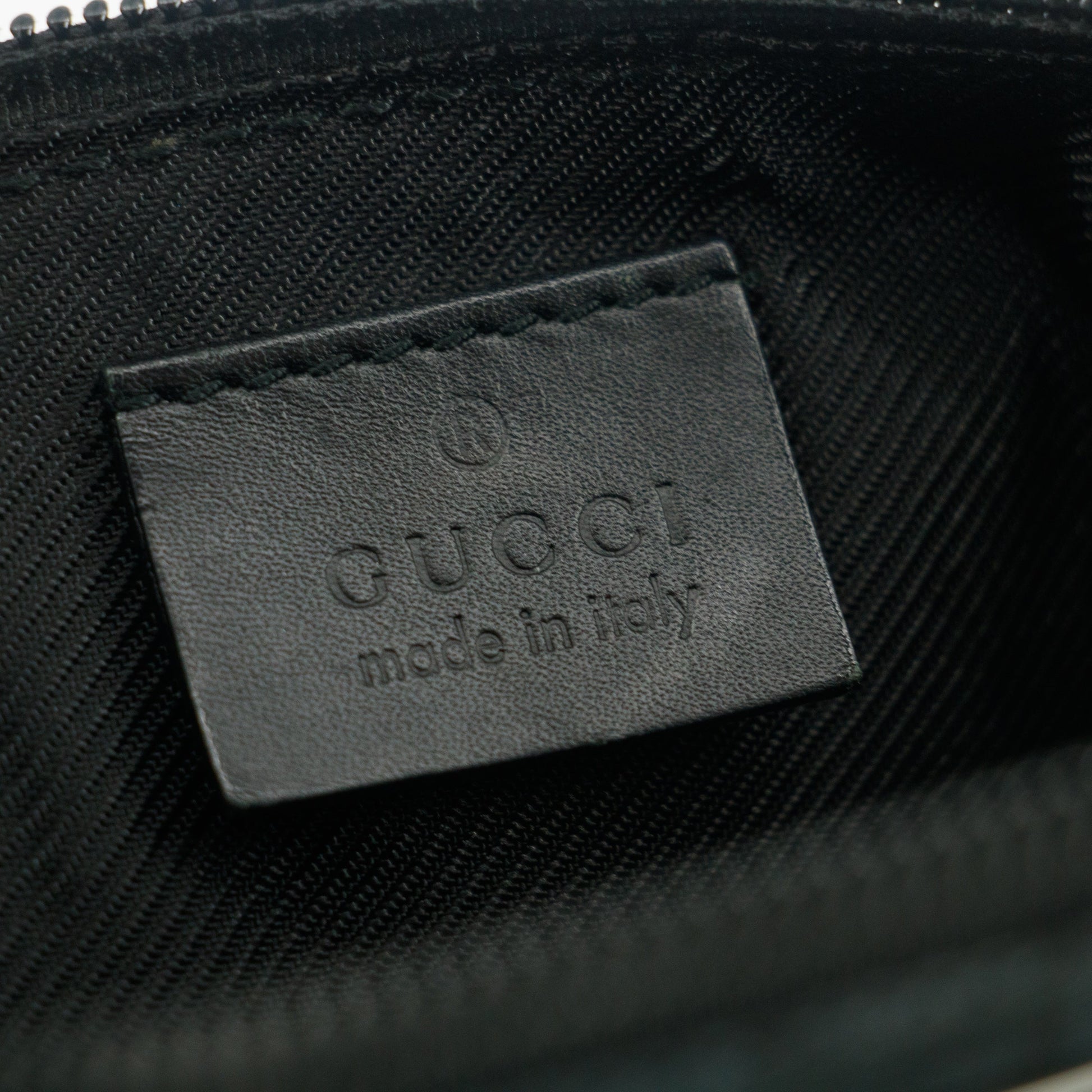 Gucci GG Canvas Black Boat Pochette Bag #4696