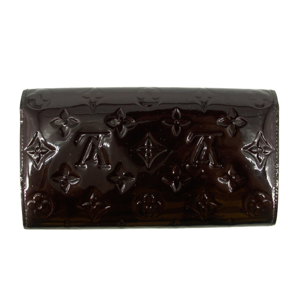 Louis Vuitton Purple Vernis Sarah Long Wallet #4698