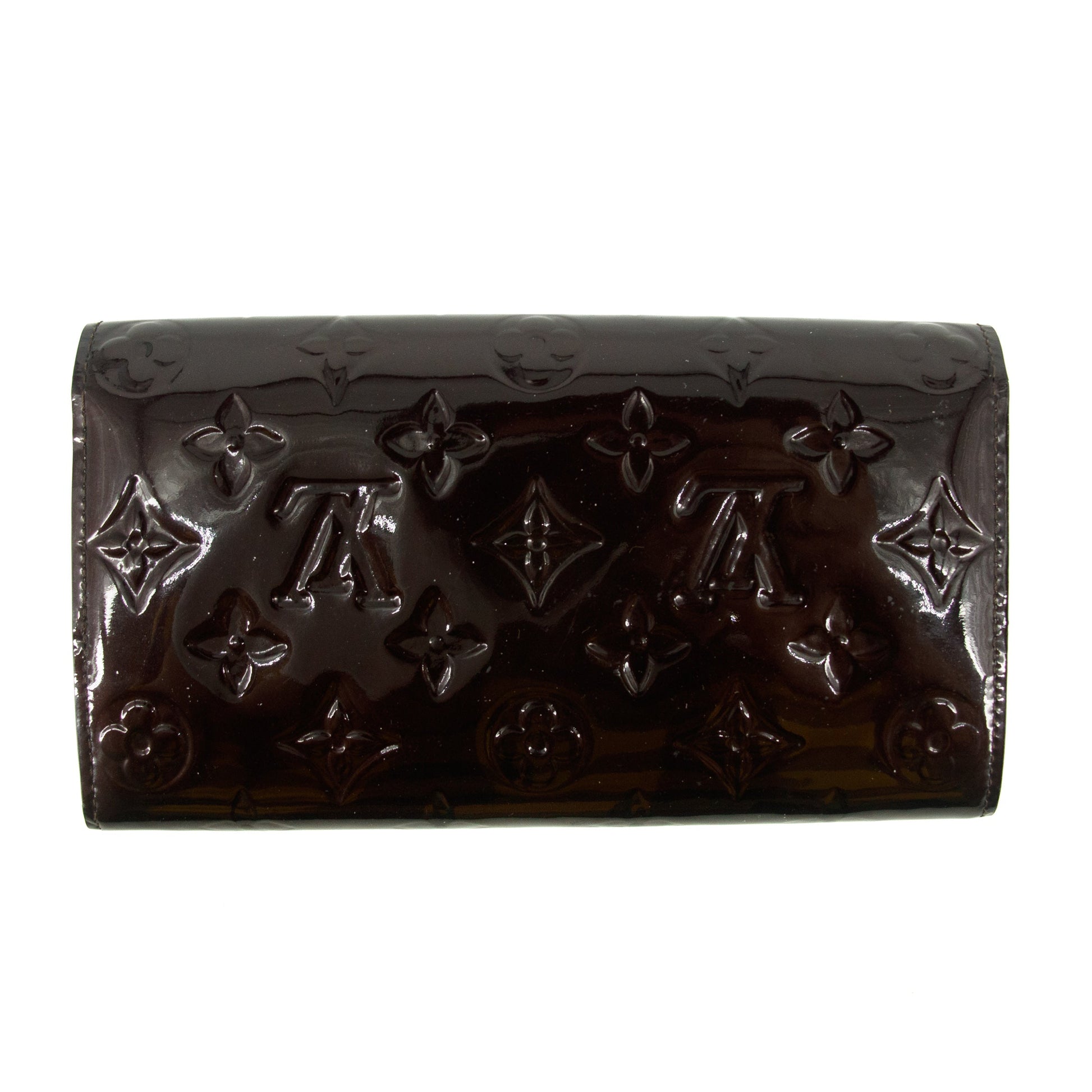 Louis Vuitton Purple Vernis Sarah Long Wallet #4698