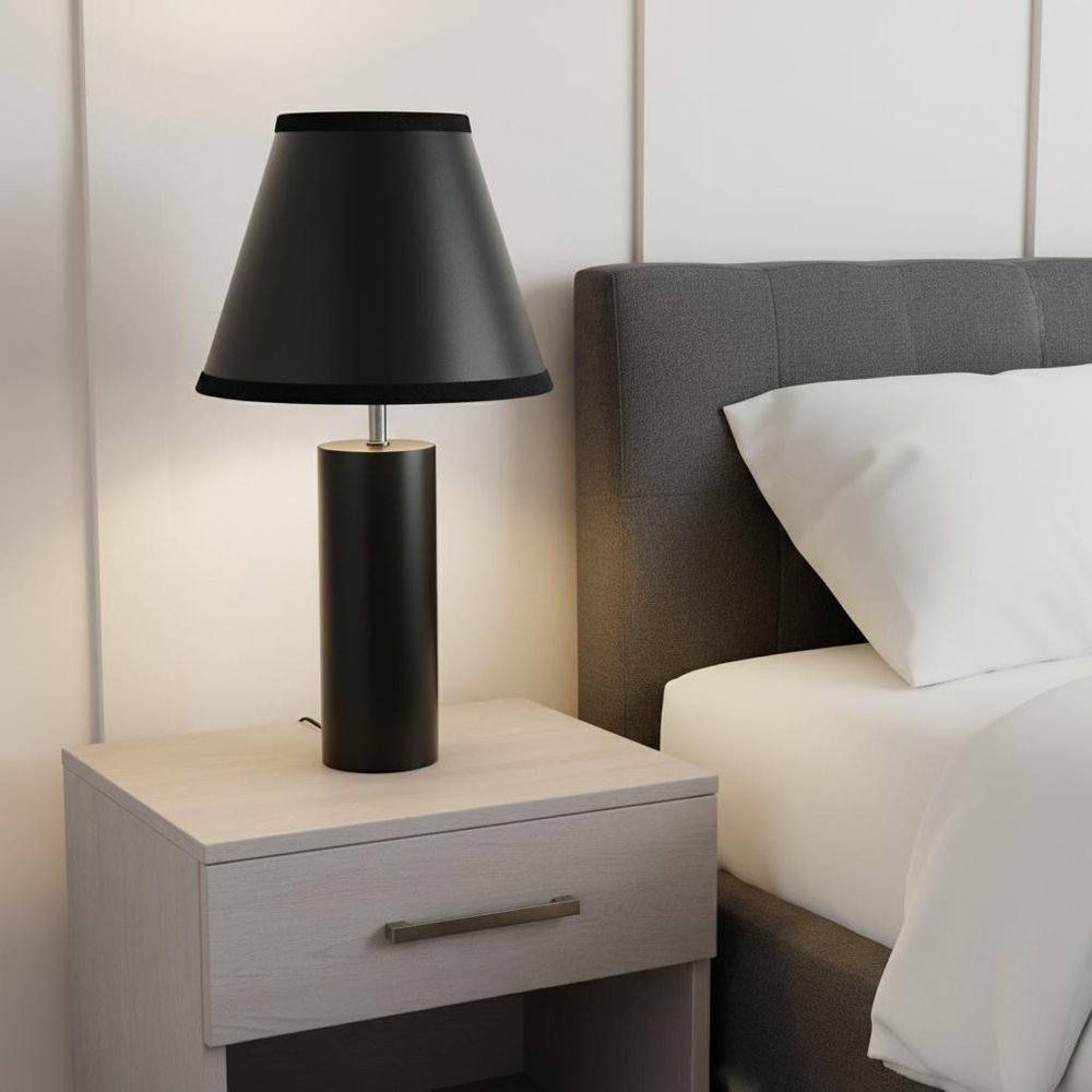 Black Parchment Empire Lamp Shade