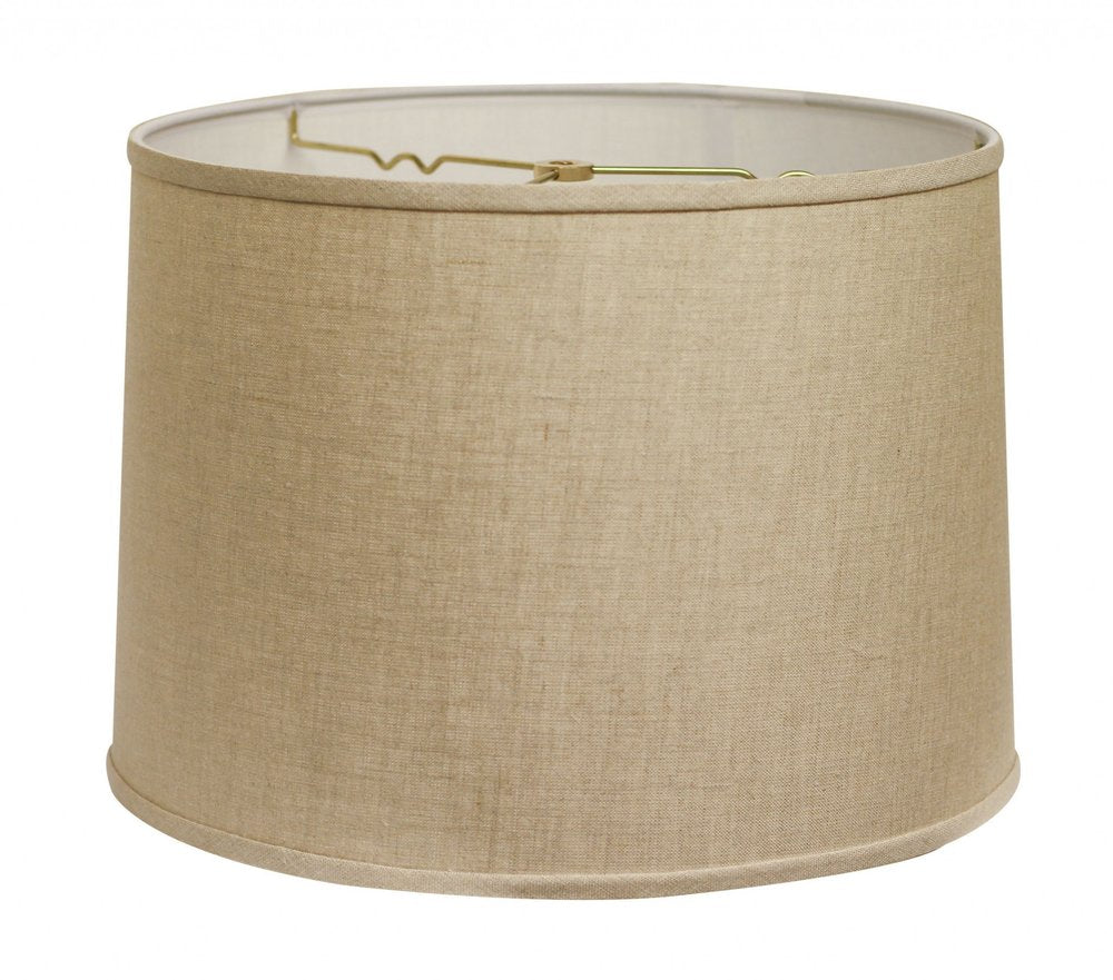 Dark Brown Linen Drum Lamp Shade