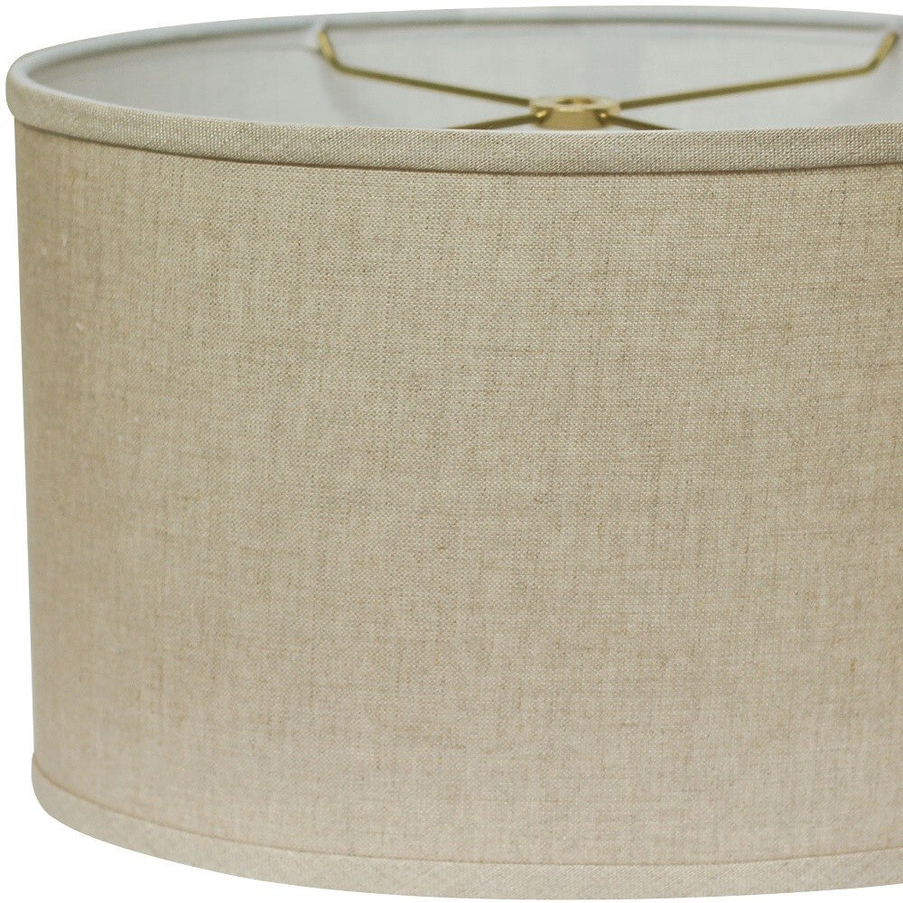 14" Dark Wheat Throwback Oval Linen Lampshade