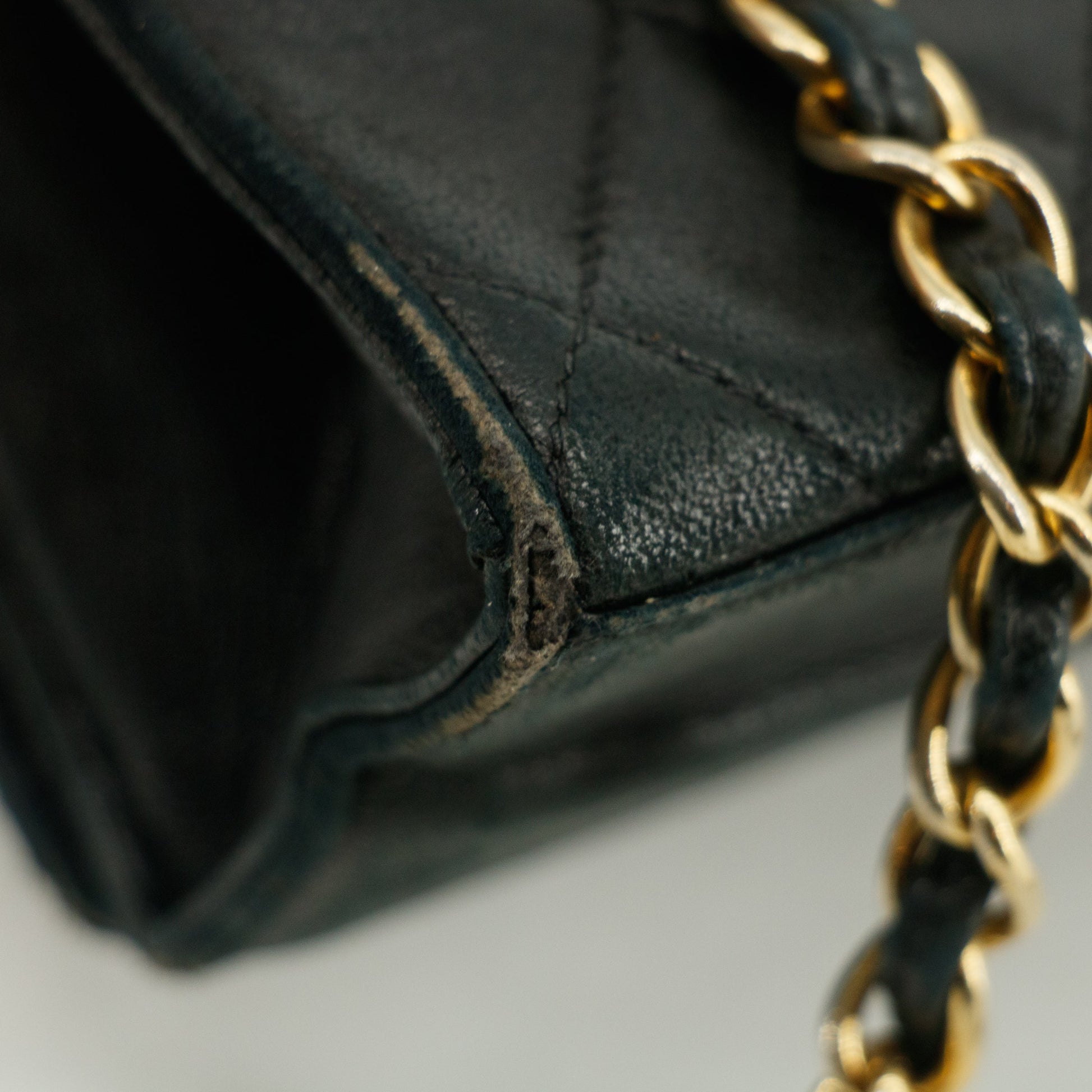 Chanel Black Lambskin Quilted Top Logo Shoulder Bag #4732