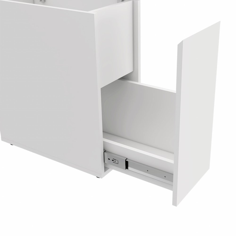 10" White Wood Freestanding Bathroom Vanity