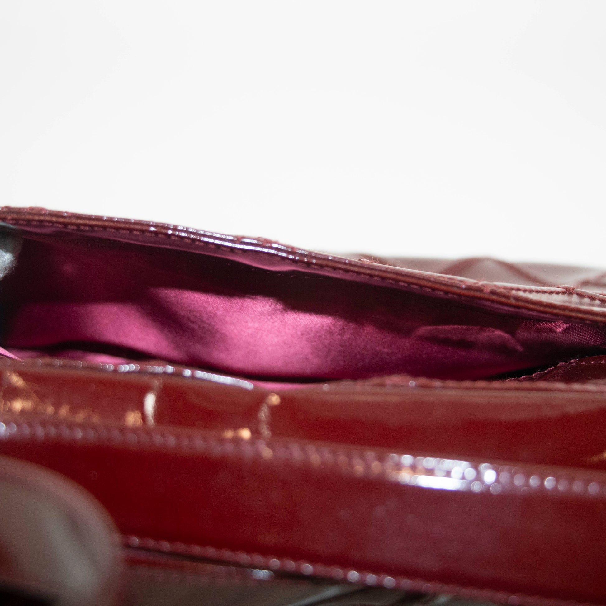 Chanel Matelasse Patent Enamel Red Shoulder Bag  #4738