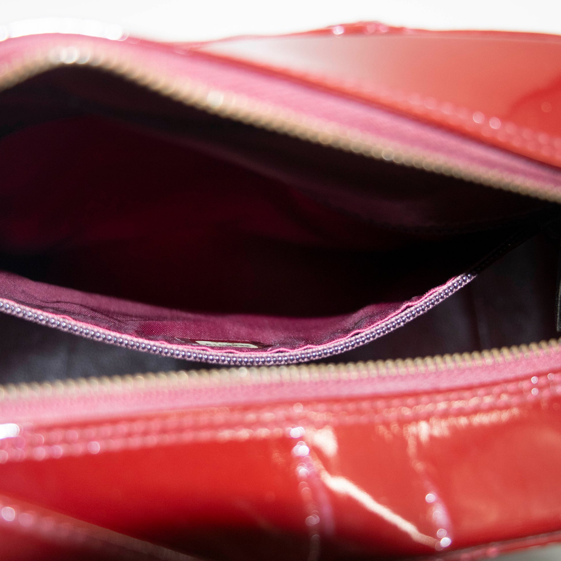 Chanel Matelasse Patent Enamel Red Shoulder Bag  #4738