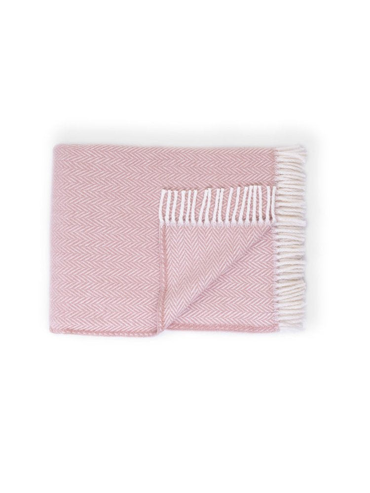 70" X 55" Copper And White Cotton Blend Woven Herringbone Plush Throw Blanket with Tassels