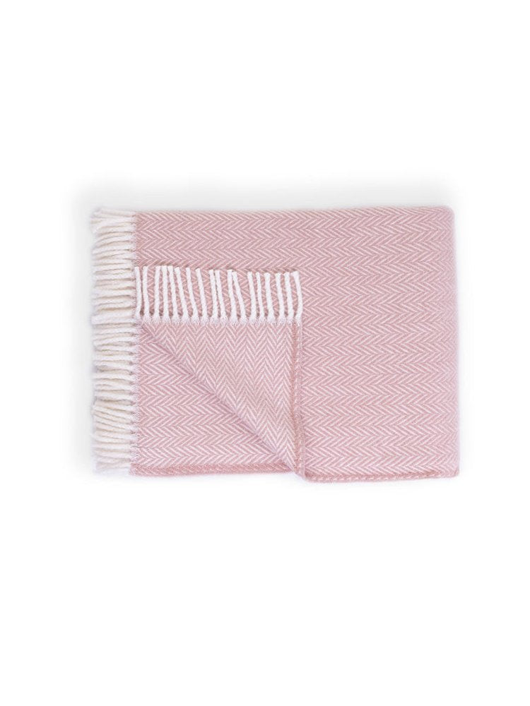 70" X 55" Copper And White Cotton Blend Woven Herringbone Plush Throw Blanket with Tassels