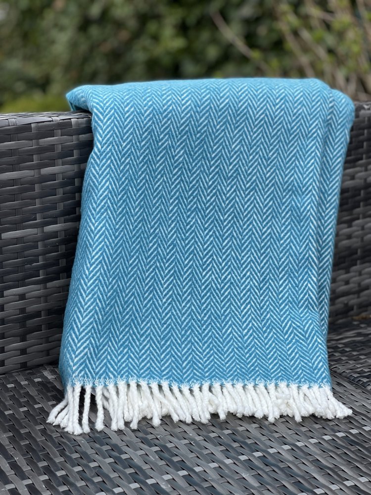70" X 55" Copper And White Cotton Blend Woven Herringbone Plush Throw Blanket with Tassels