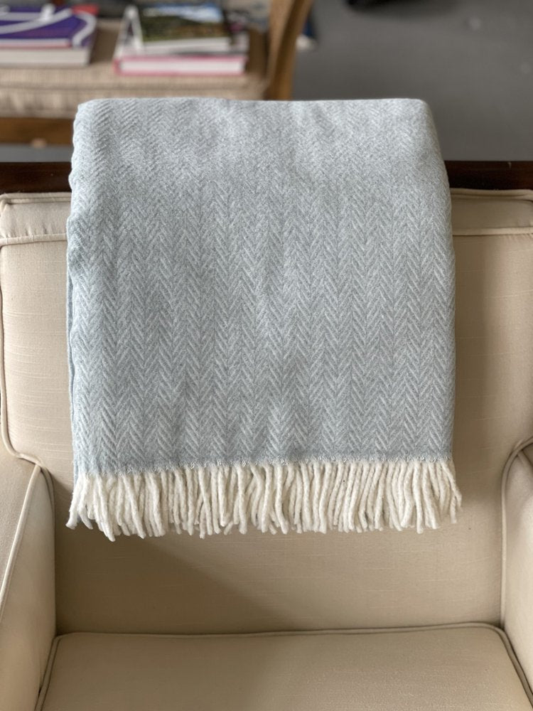 70" X 55" Copper And White Cotton Blend Woven Herringbone Plush Throw Blanket with Tassels