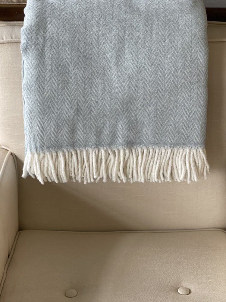 70" X 55" Copper And White Cotton Blend Woven Herringbone Plush Throw Blanket with Tassels