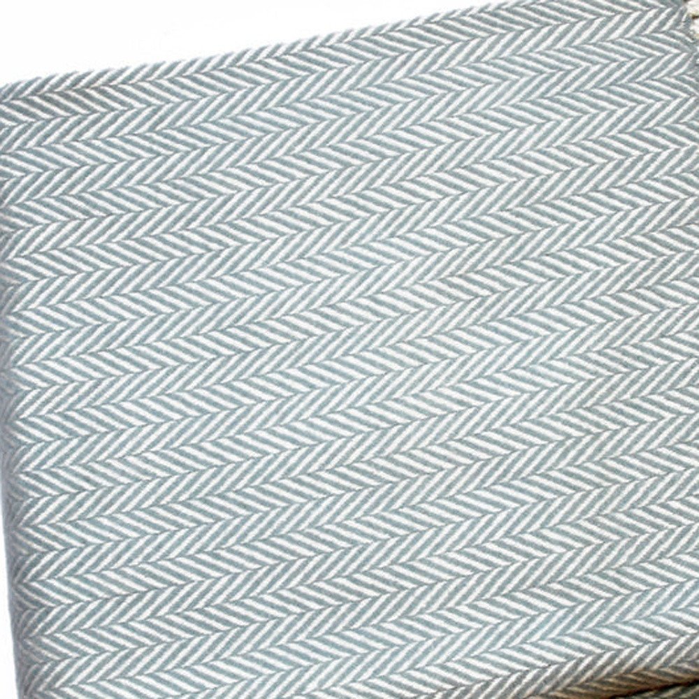 70" X 55" Copper And White Cotton Blend Woven Herringbone Plush Throw Blanket with Tassels