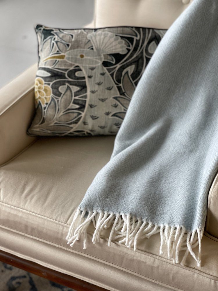 70" X 55" Copper And White Cotton Blend Woven Herringbone Plush Throw Blanket with Tassels