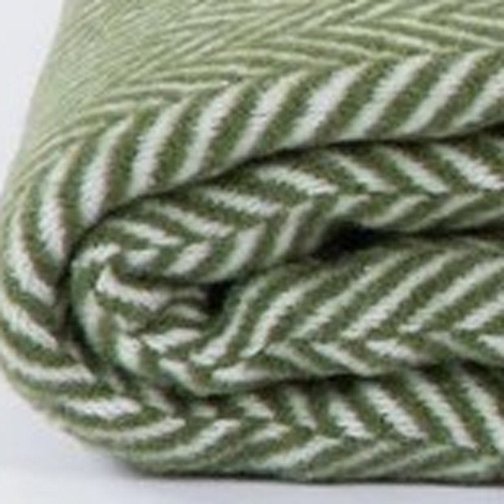 70" X 55" Copper And White Cotton Blend Woven Herringbone Plush Throw Blanket with Tassels