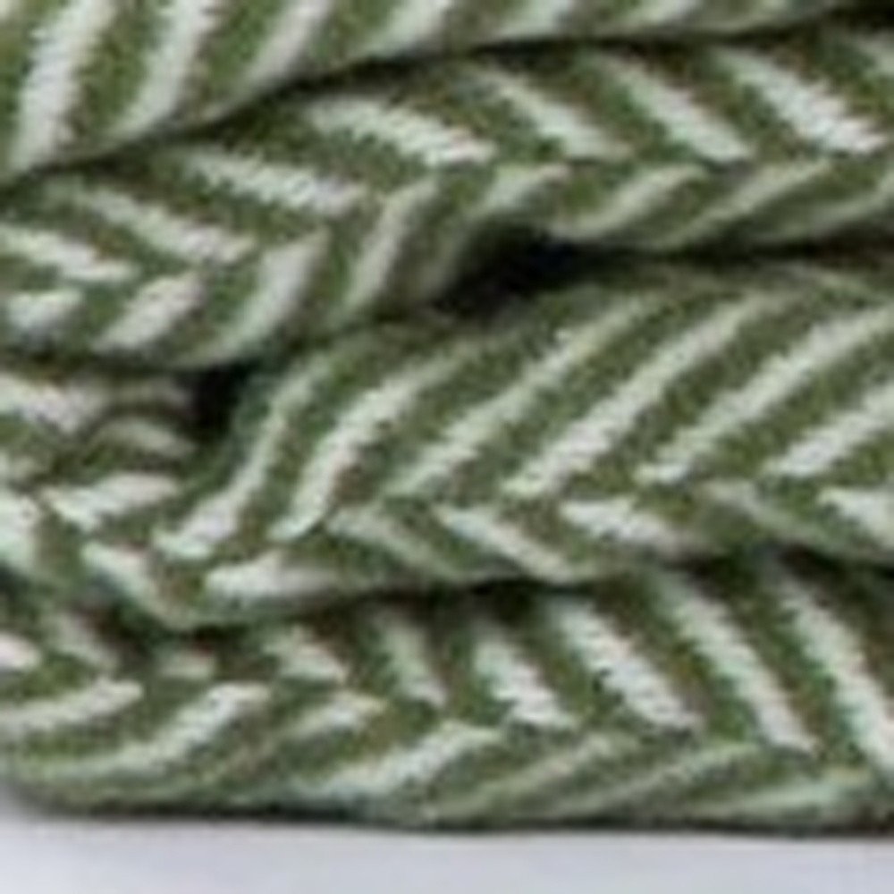 70" X 55" Copper And White Cotton Blend Woven Herringbone Plush Throw Blanket with Tassels