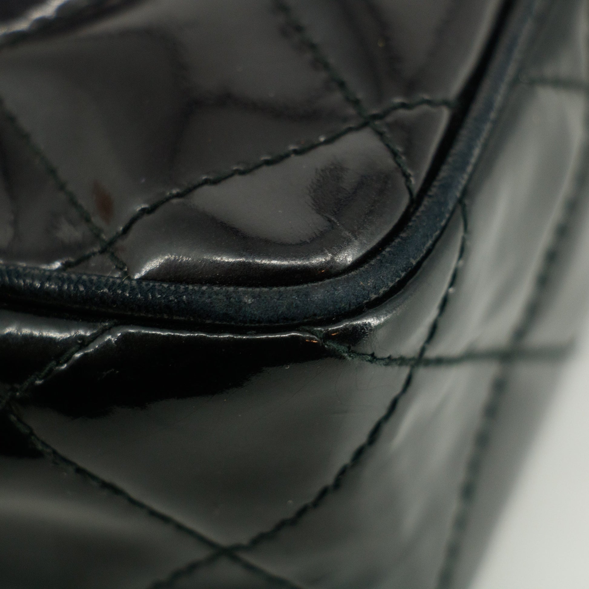 Chanel Matelasse Patent Leather Black Tassel Shoulder Bag #4750
