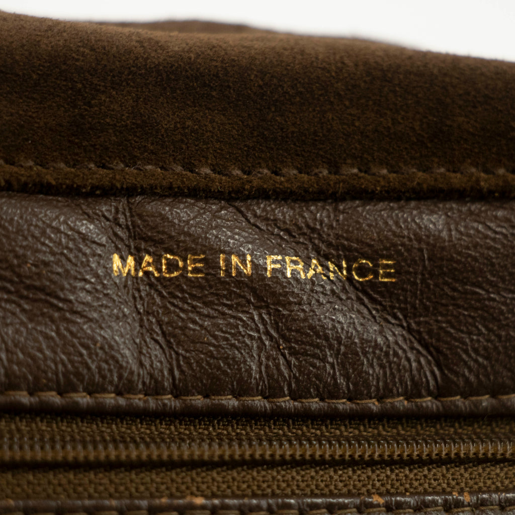 Chanel Brown Suede Handle Logo Tote Bag 4 Series #4752